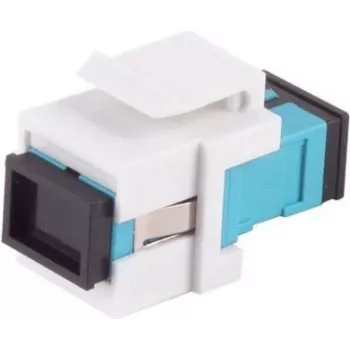 Glasvezel keystone stekker ShiverPeaks SC-SC simplex aqua