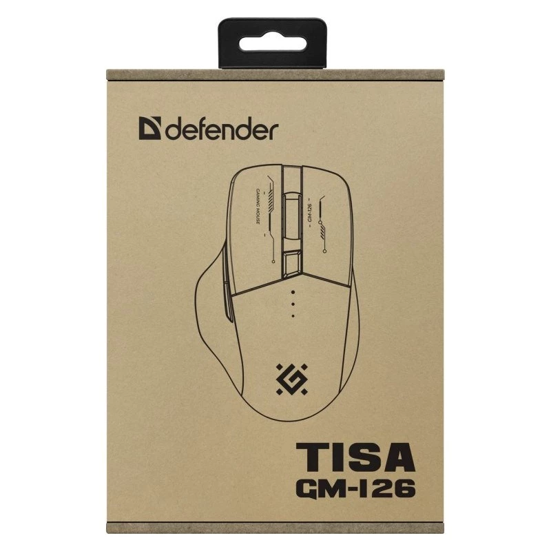 Muis DEFENDER GM-126 TISA RF+BT OPTIC 1600dpi 6P WIT
