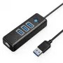 USB-hub ORICO PW3UR-U3 3-poorts met RJ45-ethernetpoort