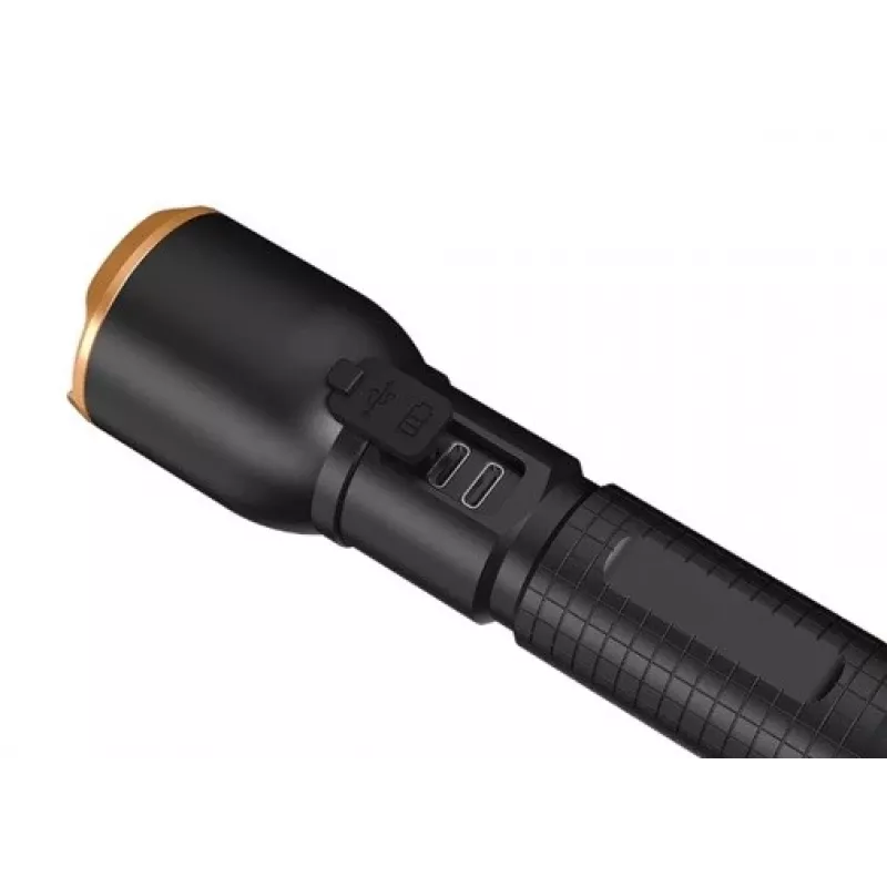 Zaklamp Duracell DF6000R geschenkbox — handzame oplaadbare zaklamp, zwart