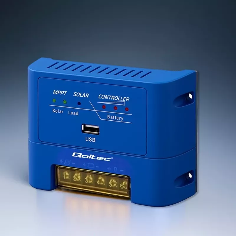 Solar-laadregelaar QOLTEC MPPT 15A voor de stroomvoorziening van gelijkstroomsystemen, model 53666