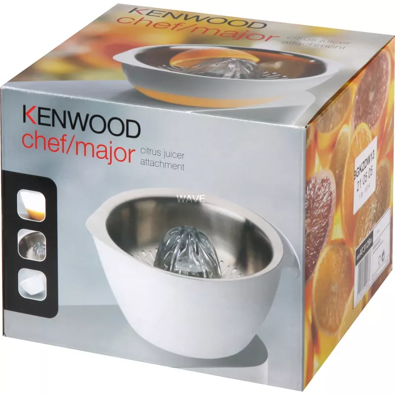 Kenwood AT312 citruspersopzetstuk – 0,6 L, zilver/wit