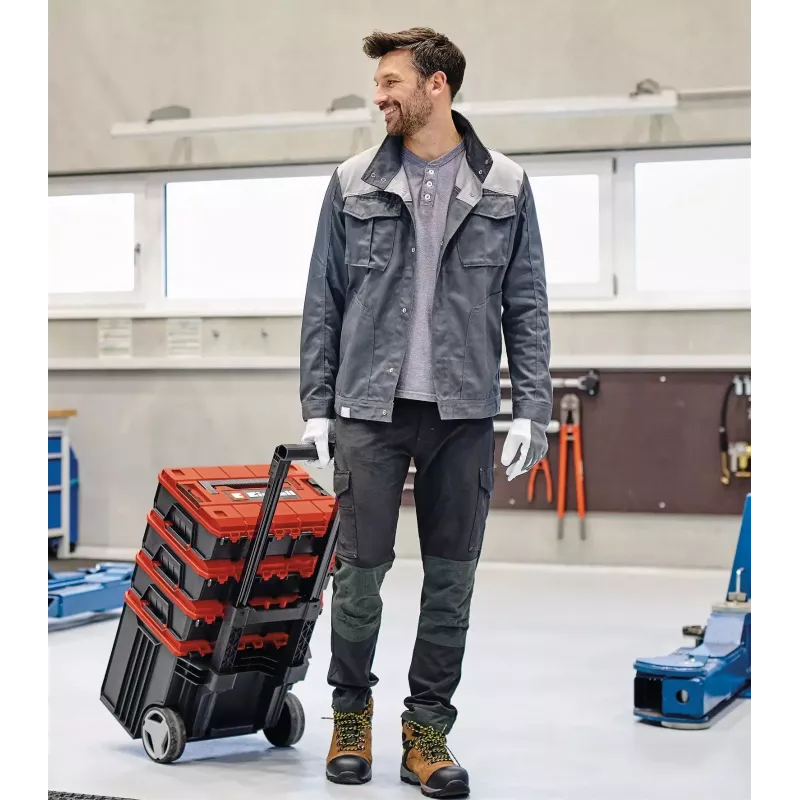 Gereedschapskoffer Einhell E-Case Tower zwart rood polypropyleen hittebestendig spatwaterdicht