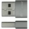 Good Connections adapter USB 2.0 stekker A naar USB-C bus aluminium behuizing grijs (USB-AD203)