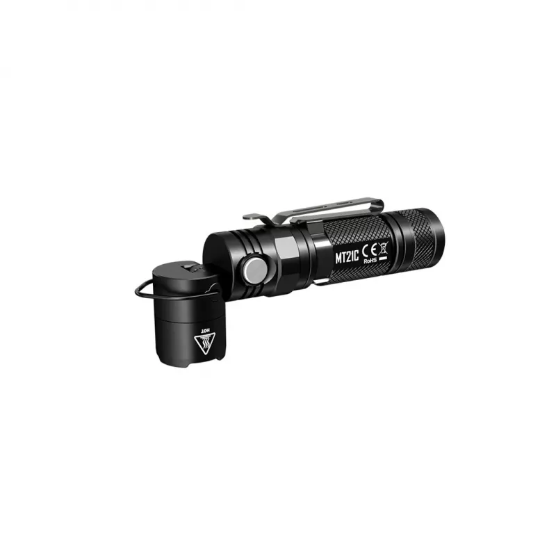 Handzaklamp Nitecore MT21C, 1000 lm, 131 mm, 103,5 g, accepteert 18650 of CR123, zwart