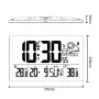 Wandklok GreenBlue GB218 — extra groot LCD, weerstation, binnen-/buitentemperaturen, datumweergave