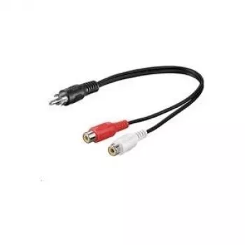 Microconnect AUDC02 audiokabel 0,2 m RCA 2 x RCA zwart