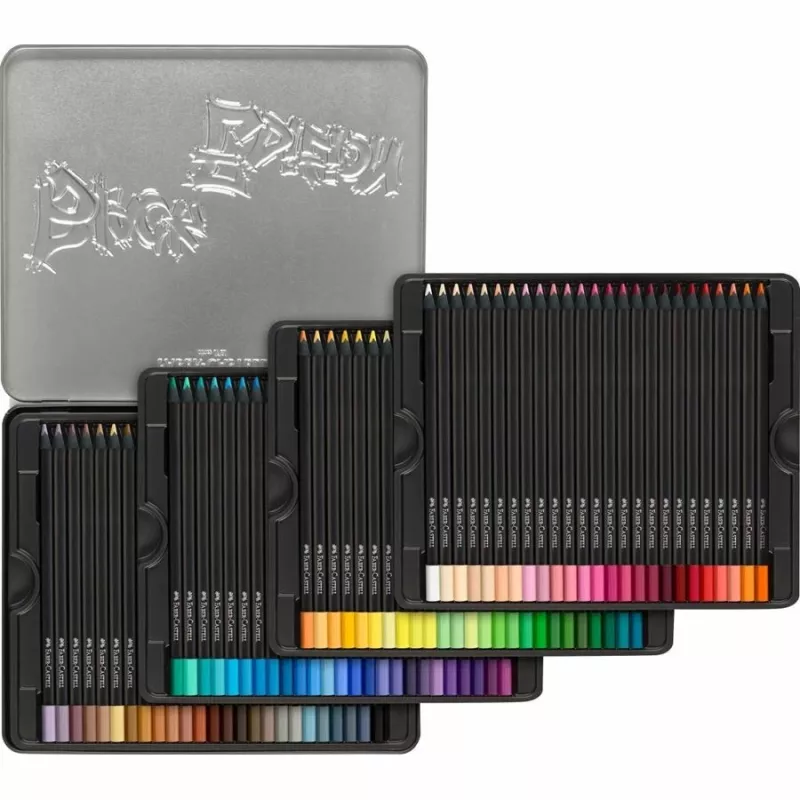 Faber-Castell Black Edition kleurpotloden, 100 stuks in metalen blik (116490)