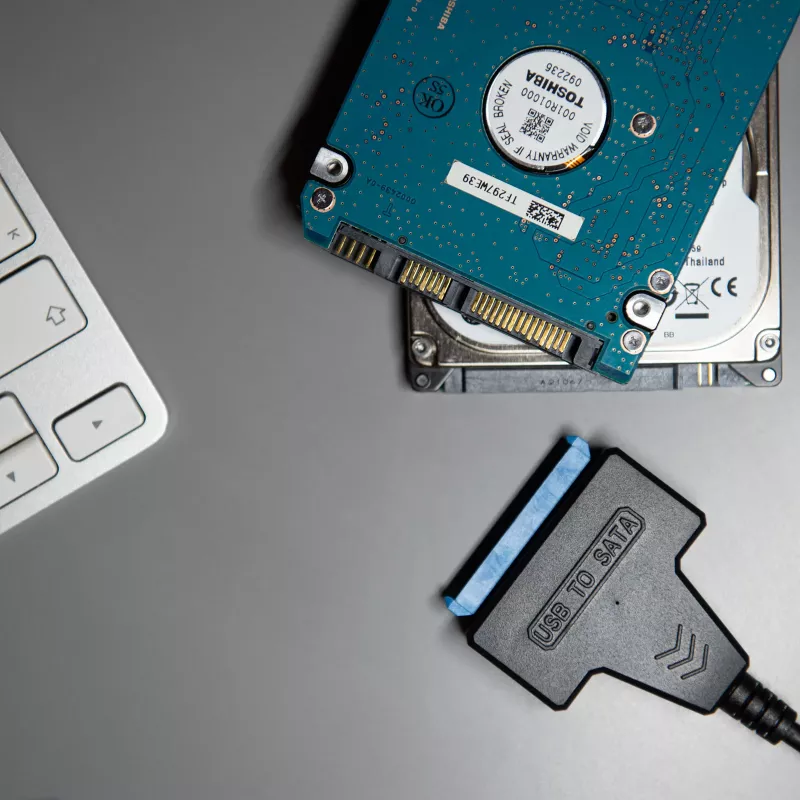 Akyga AK-CA-86 SATA naar USB-A 3.0 adapterkabel voor 2,5-inch drives, 0,3 m, zwart