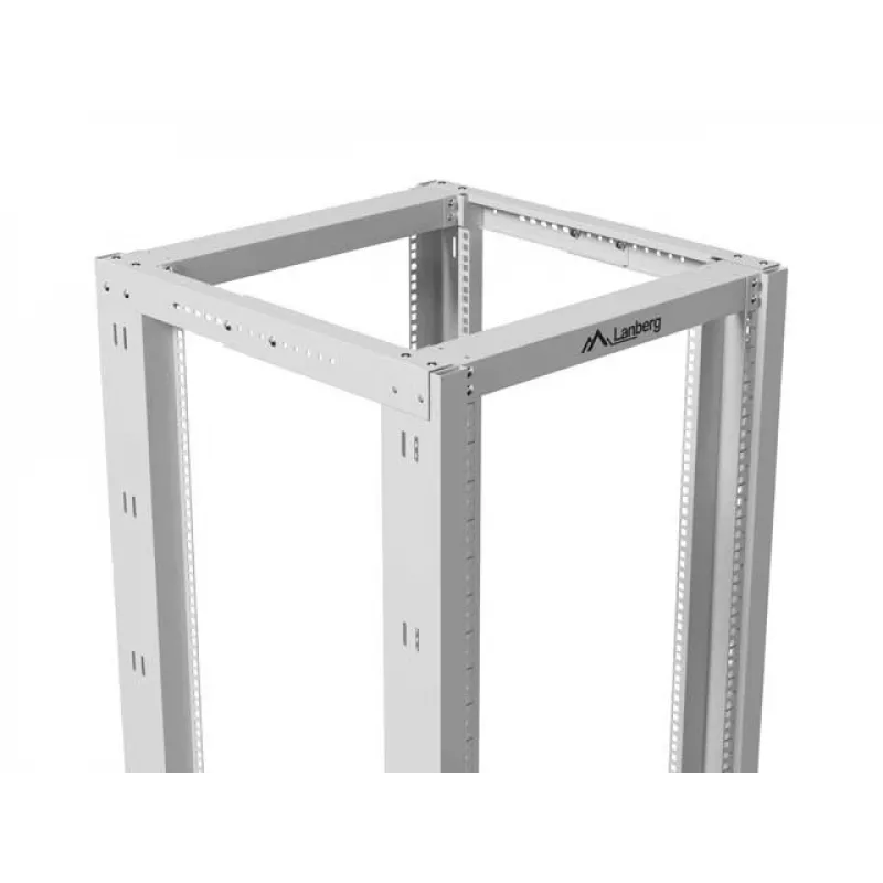 LANBERG 19 inch open rack 27U 600x800 mm grijs, 27U open-frame serverrack