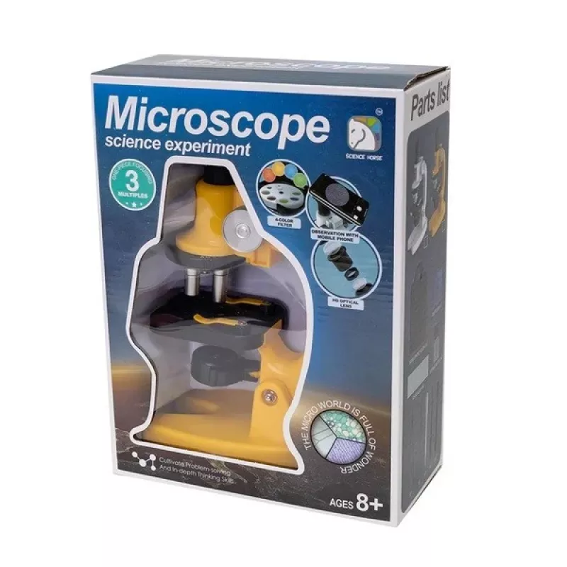 Microscoop Ascato 124582, 40x vergroting, LED-verlichting, onderwijs- en laboratoriummicroscoop
