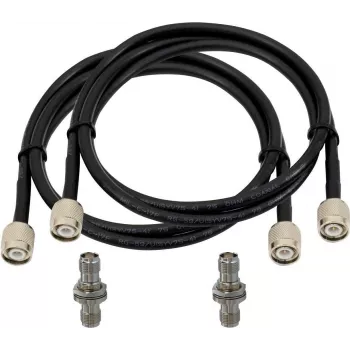 Coax-antennekabel Omnitronic TNC-set 10 m, TNC-stekker–bus, 10 meter