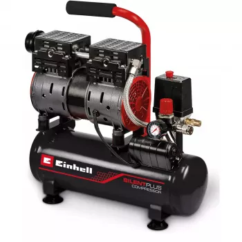 Compressor TE-AC 110/6 Silent Plus (zwart/rood, 550 W)