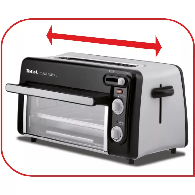 Toaster Tefal TL6008 2 sneetjes 1300 W aluminium zwart