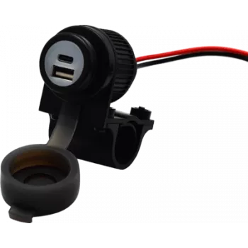Albrecht Duo USB A+C stopcontact motor 12/24V (73701)