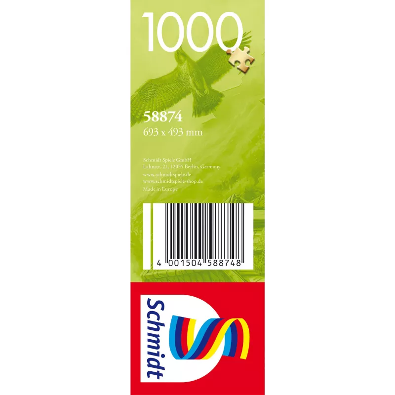 Puzzel 1000 stukjes, Schmidt Spiele dorp aan de bosrand, landschapsillustratie