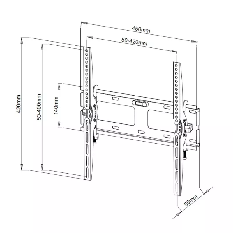Techly 23-55 inch wandbeugel voor LED LCD TV kantelbaar ICA-PLB 131M