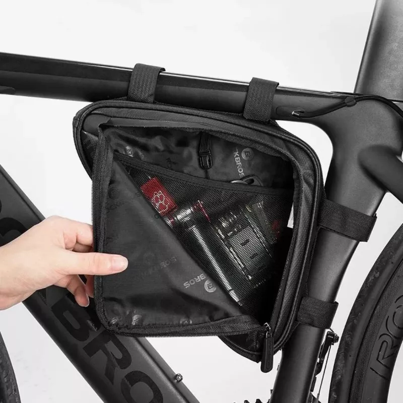 Rockbros B39-2 waterdichte fietstas voor frame, zwart