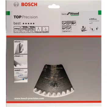 Cirkelzaagblad Best for Wood, Ø 216mm, 48Z (boring 30mm, voor afkort- en verstekzagen)