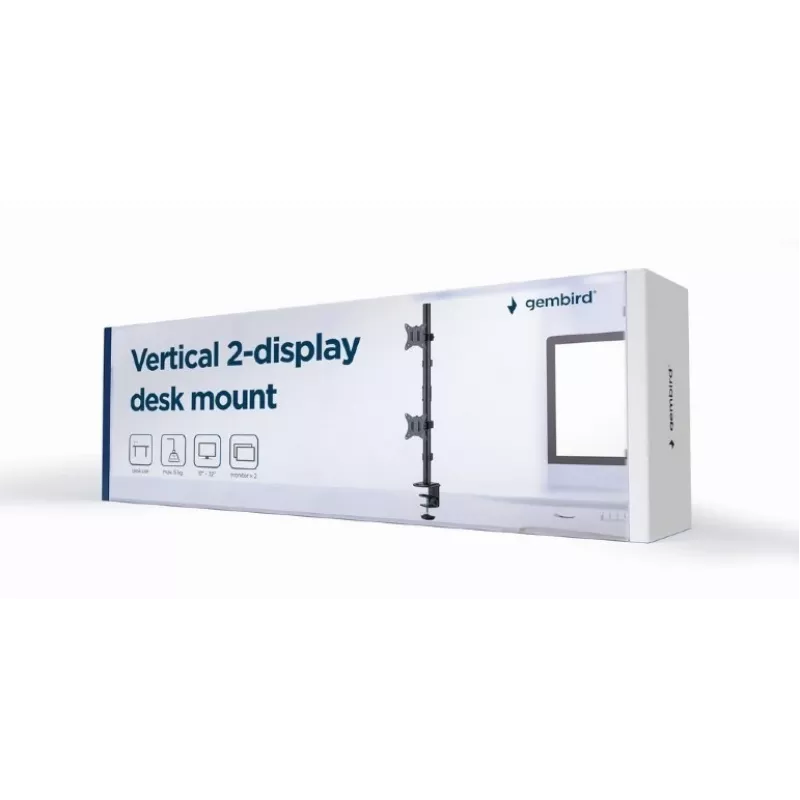 Monitorbeugel Gembird MA-D2-02, tafelmonitorarm, maximale draagkracht 9 kg