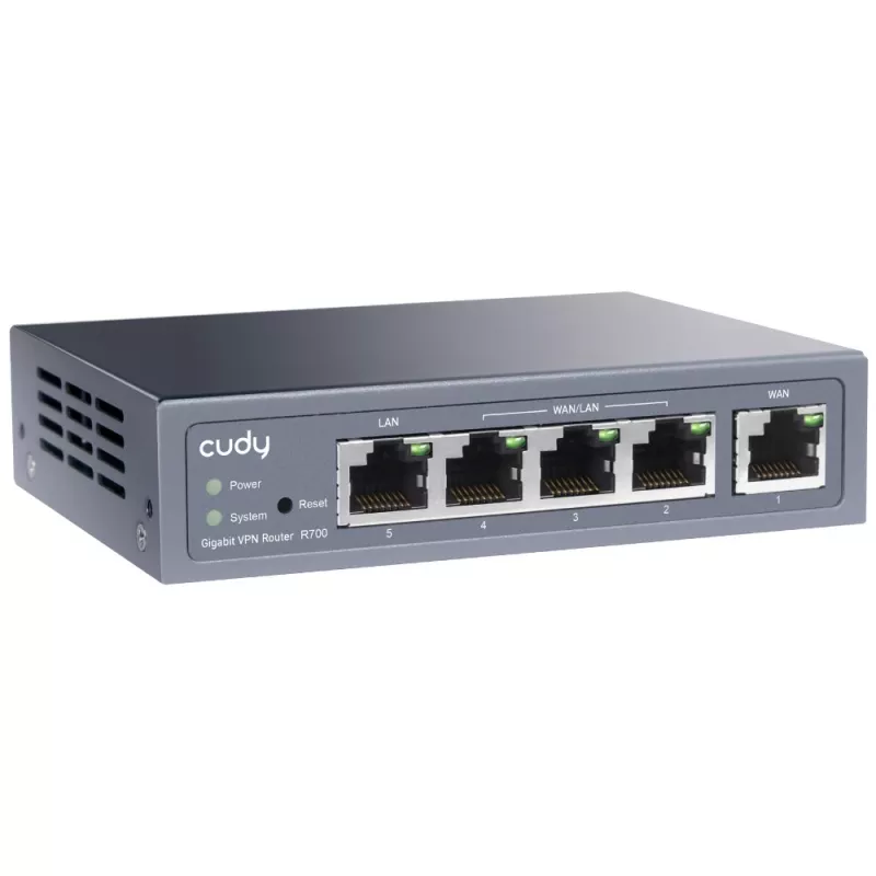 Cudy Gigabit Multi-WAN VPN-router bekabelde router Fast Ethernet, Gigabit Ethernet grijs