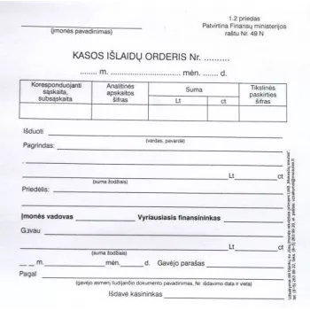 Uitbetalingsinstructies, A6 (100) 0720-034