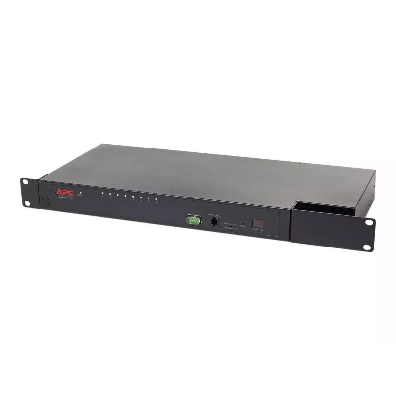KVM-switch APC KVM0108A, 8-poorts PS/2 VGA, 1U rack, 1600x1200, zwart