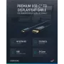 USB-C naar DP-kabel. M/M. Blauw. 1,0 m – kabel – digitaal/data (44931)