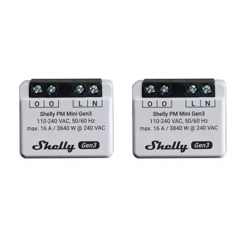 Slimme schakelaar Shelly PM Mini Gen3 1P Wireless 110-240V