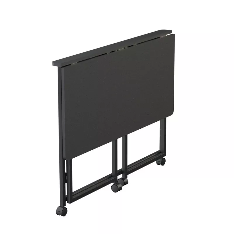 Maclean klaptafel, zwart, mobiel, 100 x 50 cm, max. 50 kg MC-1250 B