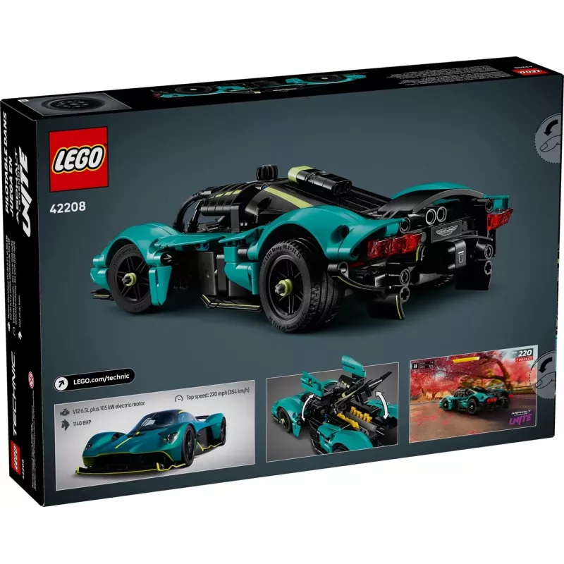 LEGO Technic bouwset Aston Martin Valkyrie model schaal 1:8, 707 onderdelen, aanbevolen leeftijd 9+