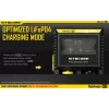 Batterijoplader Nitecore D2 — 2-vaks oplader voor AA/AAA/AAAA/C-accu's, 100–240V ingangsspanning, 4,2V uitgangsspanning, zwart