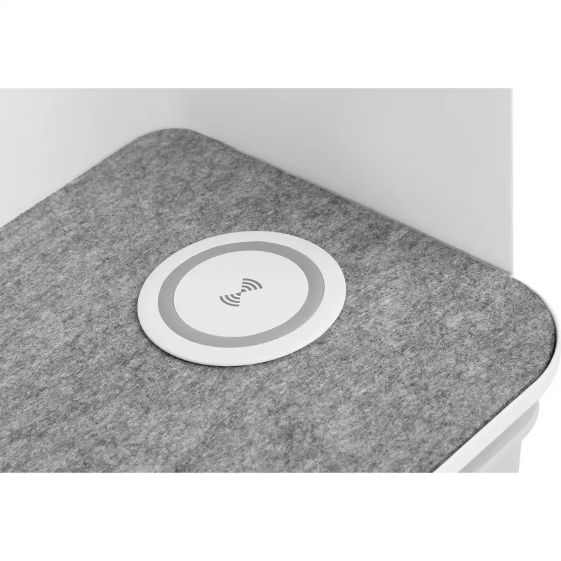 Digitus desktop-organizer met Qi-oplader staal grijs wit 1 lade