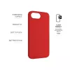 FIXED telefoon-achtercover voor Apple iPhone 16e, rubber, rood, slank beschermhoesje