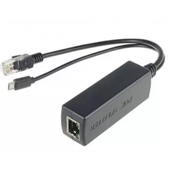 Microconnect MC-POESPLITTER netwerksplitter Power over Ethernet (PoE) zwart