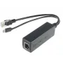 Microconnect MC-POESPLITTER netwerksplitter Power over Ethernet (PoE) zwart