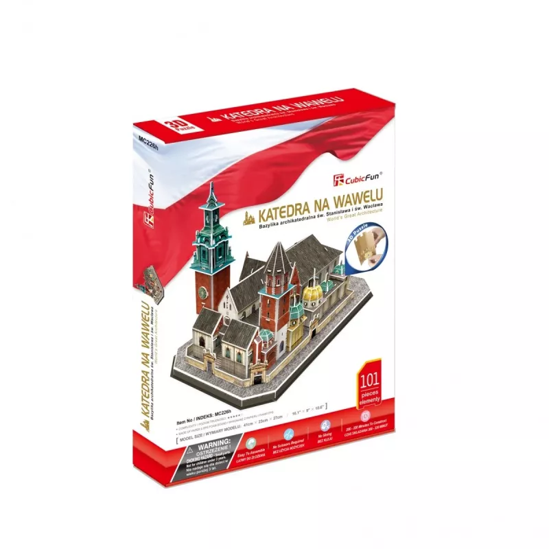 3D puzzel cubicfun Wawel-kathedraal – 101 onderdelen, modelbouwset