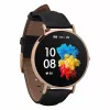 Leren smartwatch Garett Verona goud-zwart