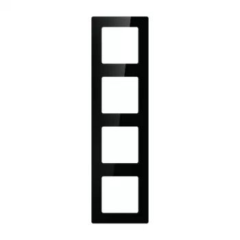 Wandframe voor 4 modules Avatto N-TS10-Frame-B4 — zwart, viervoudig montageframe voor schakelaars/stopcontacten