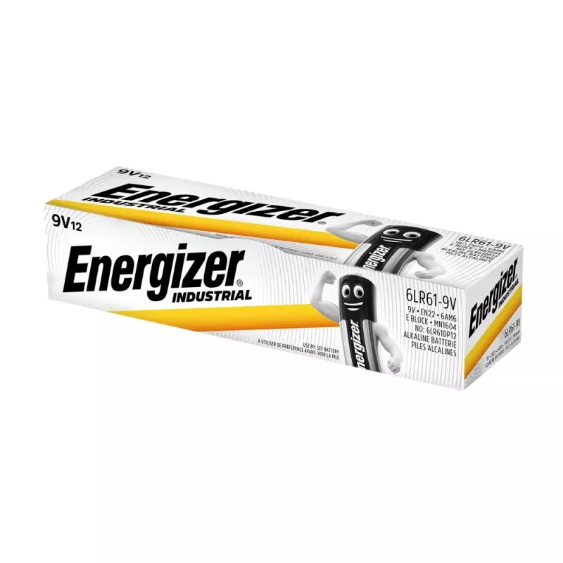 Energizer 9V PP3 Industrial alkalinebatterijen, 12-pack