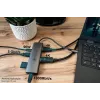 Alcasa HUB-C001A interfacehub USB Type-C 5000 Mbit/s antraciet
