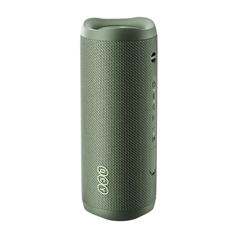 Draadloze luidspreker QCY SP7 groen Bluetooth 5.0 draagbaar, oplaadbare accu, compact ontwerp