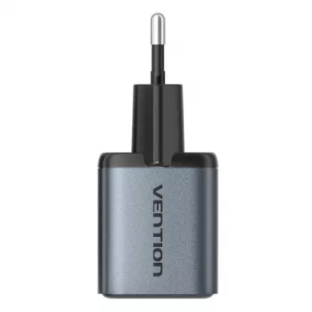 Vention FEWH0-EU 30W GaN-oplader — 1× USB-C, 1× USB-A, 30 W, zwart
