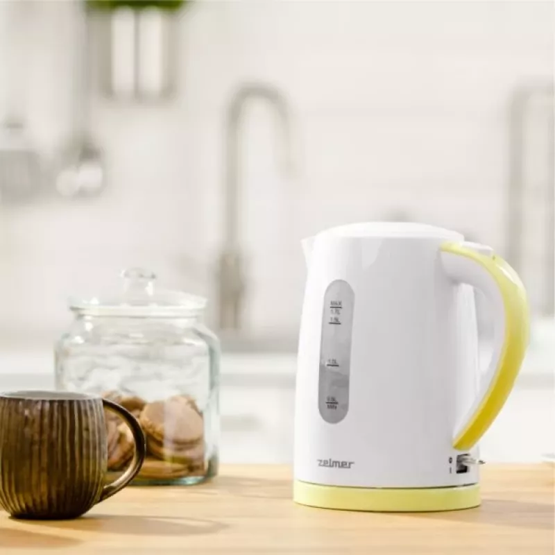 Waterkoker Zelmer 1,7 L 2200 W wit geel