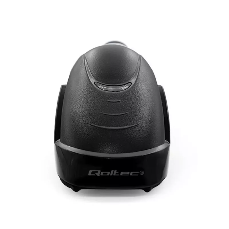 Qoltec 50853 handheld laser-barcodescanner 1D/2D, bedraad USB, 1,65 m kabel, 97x65x167 mm, 105 g, zwart