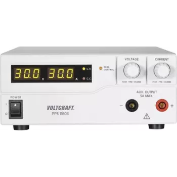 Voltcraft laboratoriumvoeding, instelbaar PPS-11603 1 - 60 V/DC 0 - 2,5 A 160 W 2 x USB, op afstand programmeerbaar (PPS-11603)