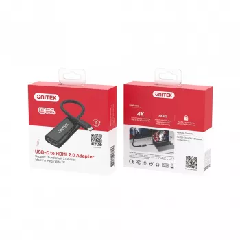 UNITEK V1421A USB-grafische adapter zwart