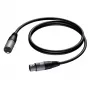 PROCAB kabel XLR-stekker naar XLR-bus 1m