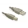 USB-kabel DeLOCK 82216 USB 2.0 3 m USB A USB B grijs