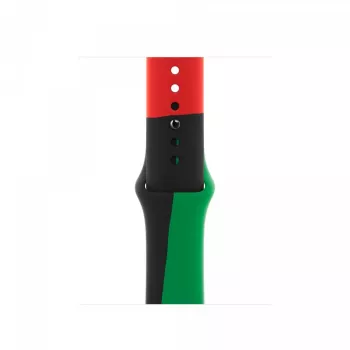 Band Apple 44mm zwart Unity sportband S/M zwart groen rood